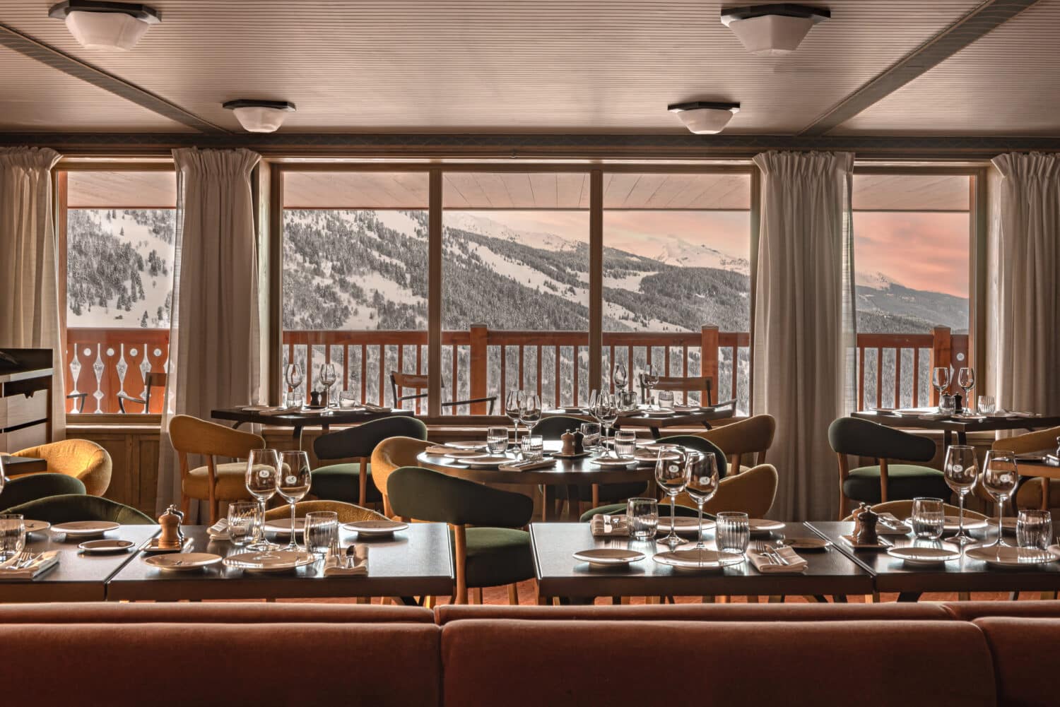 Le Coucou restaurant Biancaneve vue montagnes