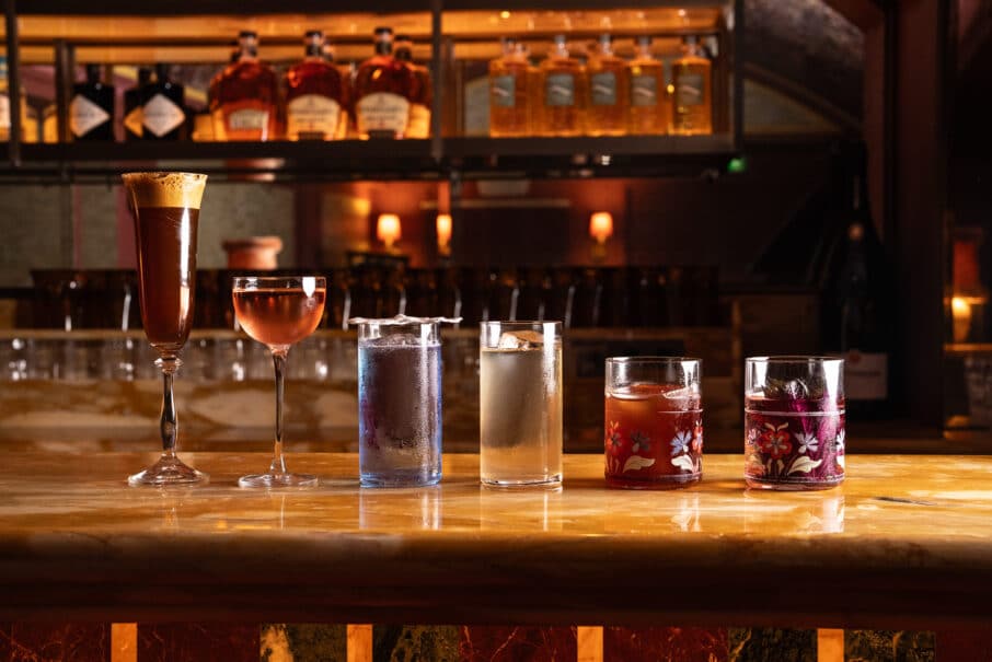 cocktails alignés bar Boubalé